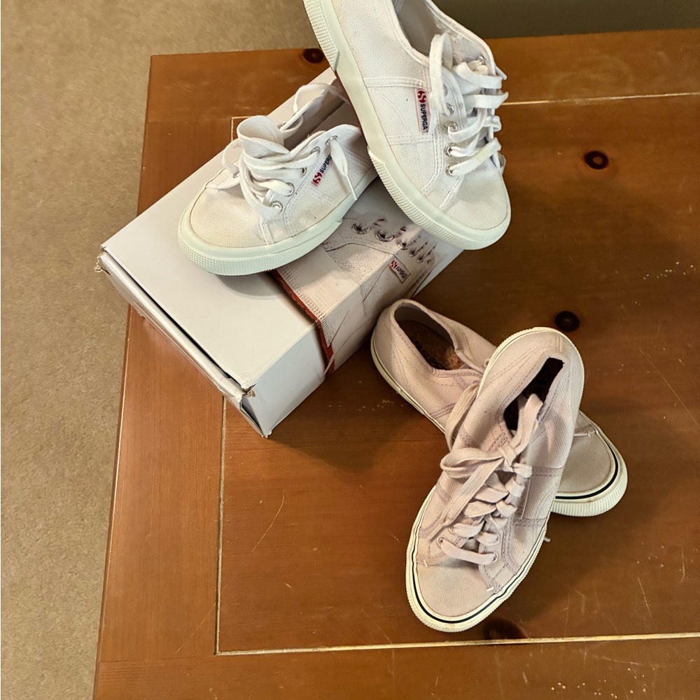 Superga 2750-COTU Classic White Sneakers TWO pairs! - Picture 2 of 9